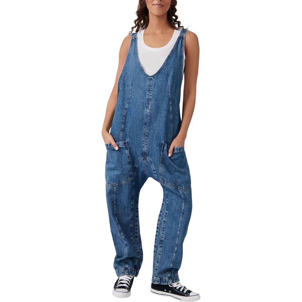 We The Free Women's Casual Blue Overalls